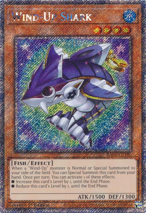 Wind-Up Shark [RA04-EN180] Platinum Secret Rare | Exor Games Bridgewater