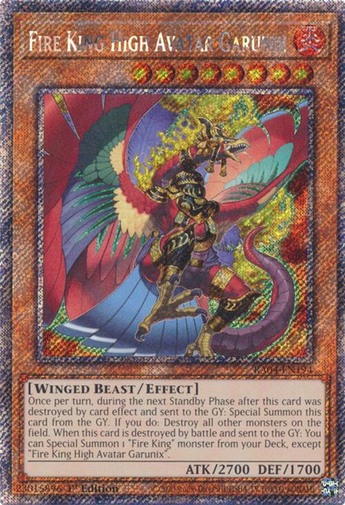 Fire King High Avatar Garunix [RA04-EN194] Platinum Secret Rare | Exor Games Bridgewater