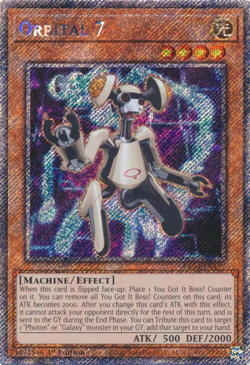 Orbital 7 [RA04-EN197] Platinum Secret Rare | Exor Games Bridgewater
