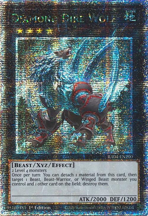 Diamond Dire Wolf [RA04-EN200] Quarter Century Secret Rare | Exor Games Bridgewater
