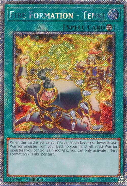Fire Formation - Tenki [RA04-EN201] Platinum Secret Rare | Exor Games Bridgewater