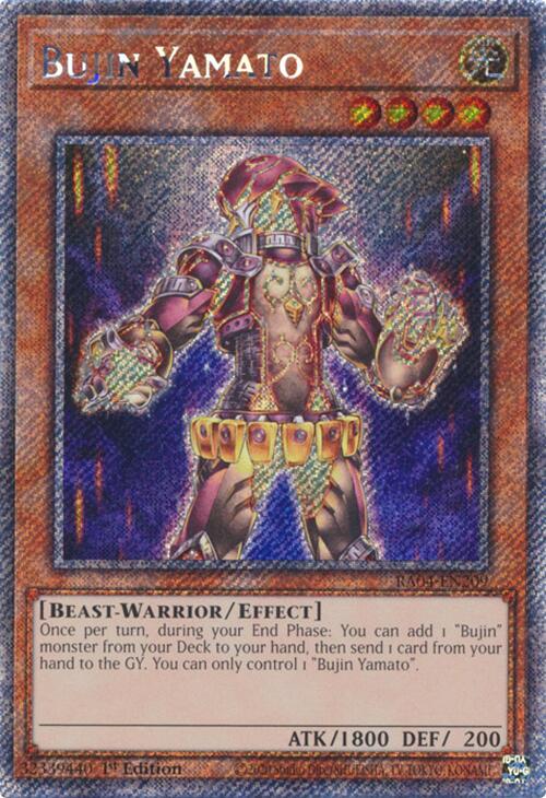 Bujin Yamato [RA04-EN209] Platinum Secret Rare | Exor Games Bridgewater
