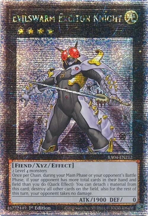 Evilswarm Exciton Knight [RA04-EN212] Quarter Century Secret Rare | Exor Games Bridgewater