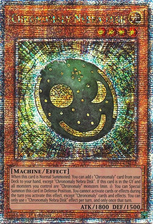 Chronomaly Nebra Disk [RA04-EN213] Quarter Century Secret Rare | Exor Games Bridgewater