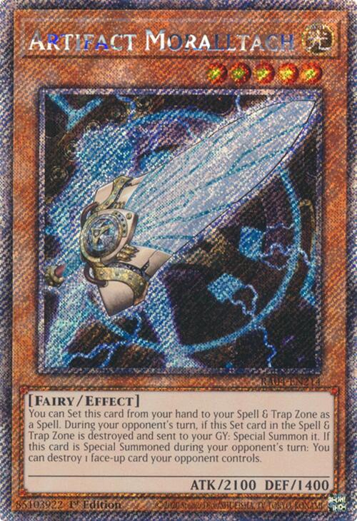 Artifact Moralltach [RA04-EN214] Platinum Secret Rare | Exor Games Bridgewater