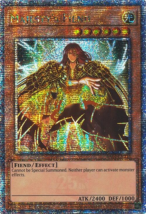 Majesty's Fiend [RA04-EN216] Quarter Century Secret Rare | Exor Games Bridgewater