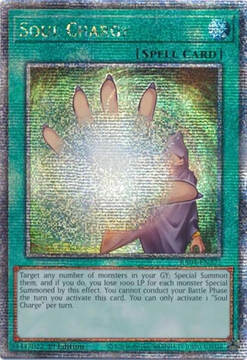 Soul Charge [RA04-EN222] Quarter Century Secret Rare | Exor Games Bridgewater