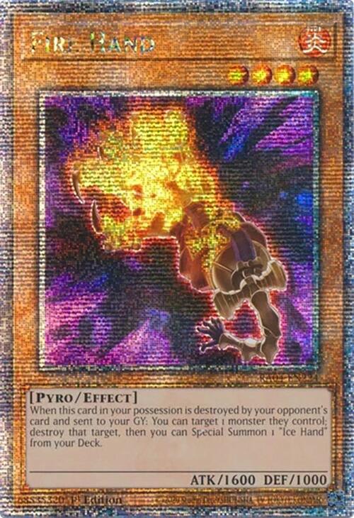 Fire Hand [RA04-EN224] Quarter Century Secret Rare | Exor Games Bridgewater
