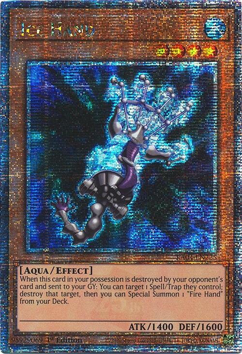 Ice Hand [RA04-EN225] Quarter Century Secret Rare | Exor Games Bridgewater