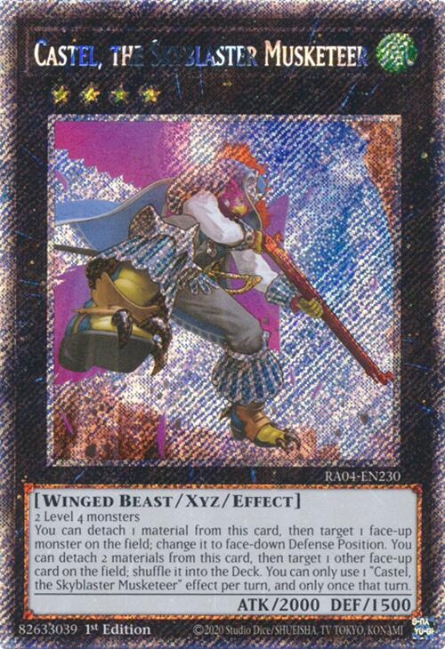Castel, the Skyblaster Musketeer [RA04-EN230] Platinum Secret Rare | Exor Games Bridgewater