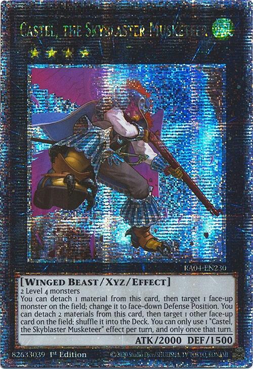 Castel, the Skyblaster Musketeer [RA04-EN230] Quarter Century Secret Rare | Exor Games Bridgewater