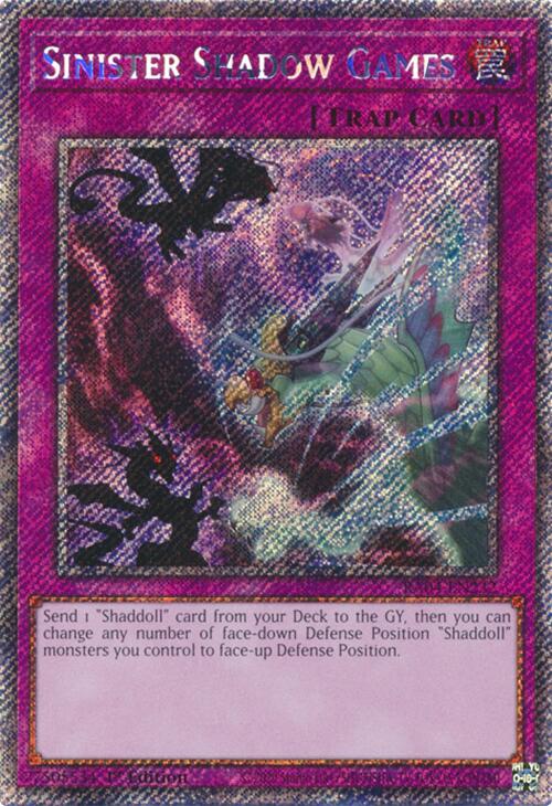 Sinister Shadow Games [RA04-EN232] Platinum Secret Rare | Exor Games Bridgewater