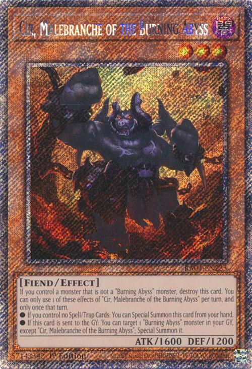 Cir, Malebranche of the Burning Abyss [RA04-EN235] Platinum Secret Rare | Exor Games Bridgewater
