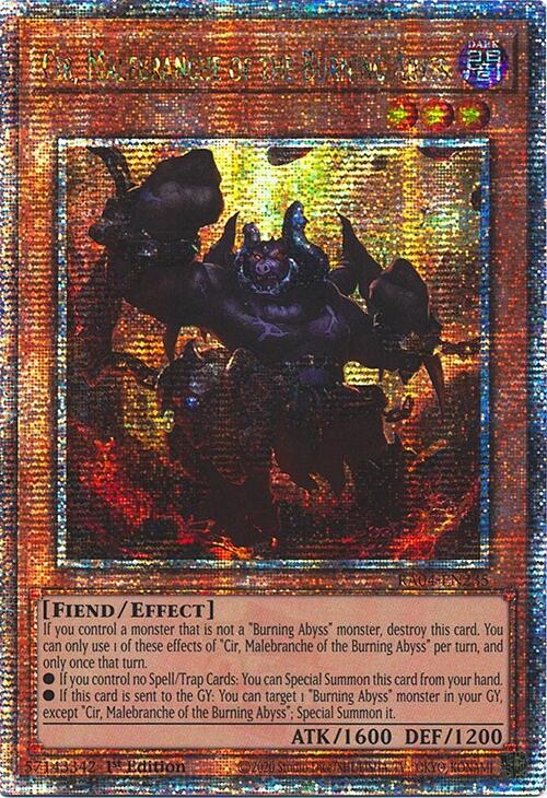 Cir, Malebranche of the Burning Abyss [RA04-EN235] Quarter Century Secret Rare | Exor Games Bridgewater