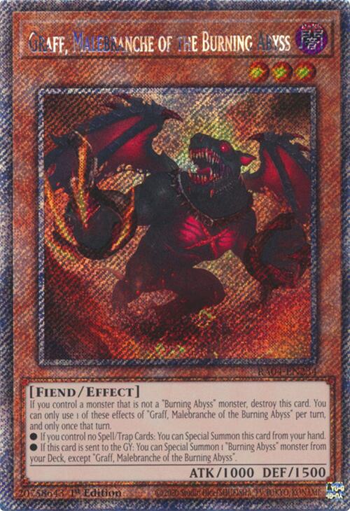 Graff, Malebranche of the Burning Abyss [RA04-EN234] Platinum Secret Rare | Exor Games Bridgewater