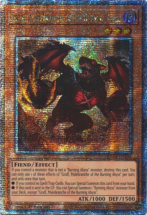 Graff, Malebranche of the Burning Abyss [RA04-EN234] Quarter Century Secret Rare | Exor Games Bridgewater