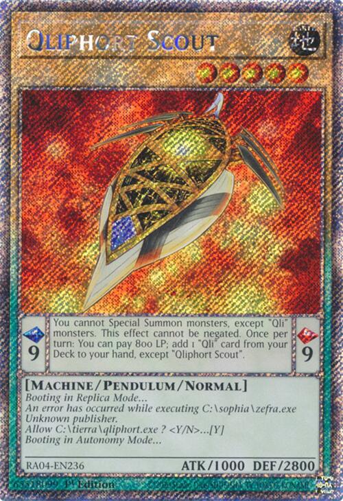 Qliphort Scout [RA04-EN236] Platinum Secret Rare | Exor Games Bridgewater