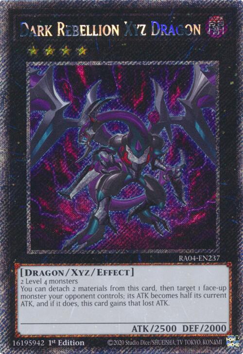 Dark Rebellion Xyz Dragon [RA04-EN237] Platinum Secret Rare | Exor Games Bridgewater
