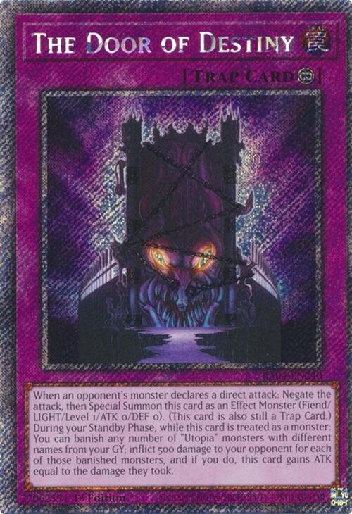 The Door of Destiny [RA04-EN240] Platinum Secret Rare | Exor Games Bridgewater