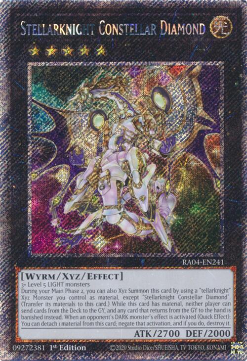 Stellarknight Constellar Diamond [RA04-EN241] Platinum Secret Rare | Exor Games Bridgewater