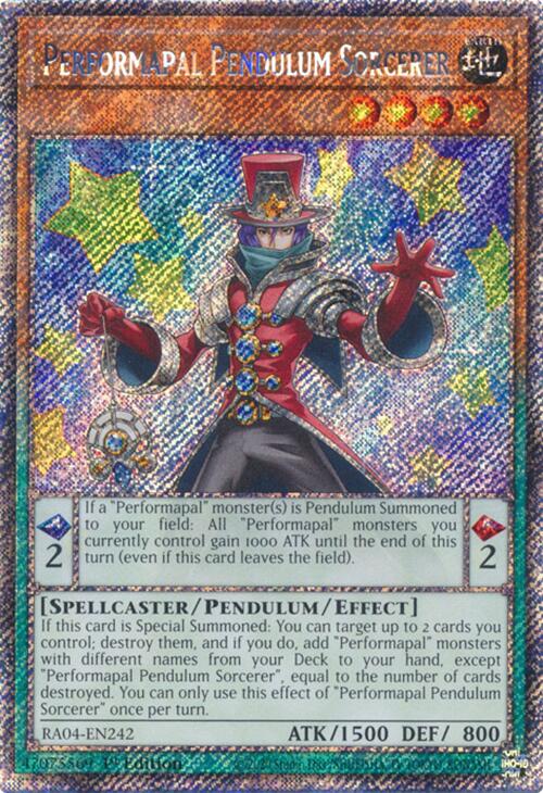 Performapal Pendulum Sorcerer [RA04-EN242] Platinum Secret Rare | Exor Games Bridgewater