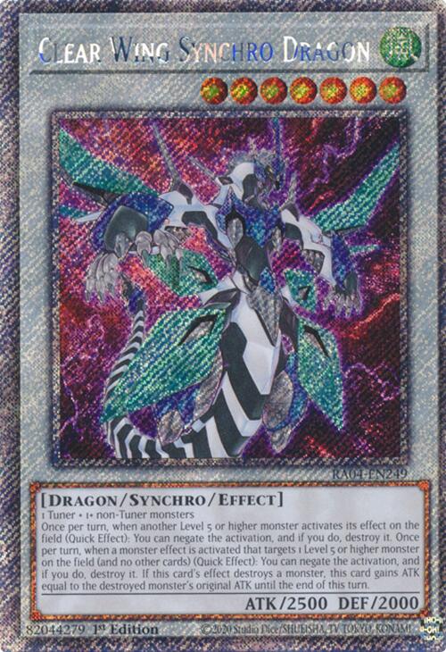 Clear Wing Synchro Dragon [RA04-EN249] Platinum Secret Rare | Exor Games Bridgewater