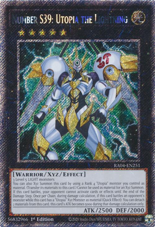 Number S39: Utopia the Lightning [RA04-EN251] Platinum Secret Rare | Exor Games Bridgewater