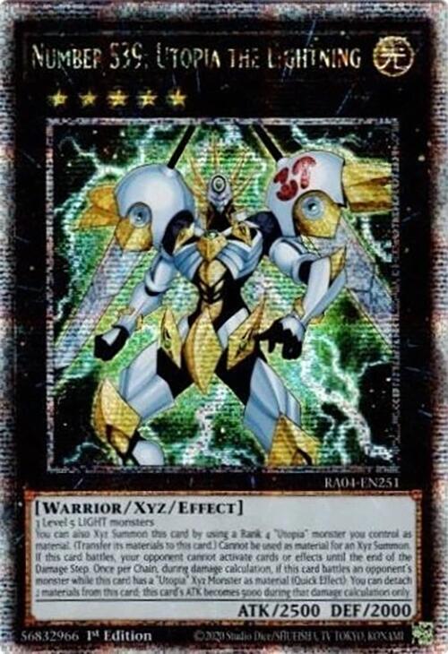 Number S39: Utopia the Lightning [RA04-EN251] Quarter Century Secret Rare | Exor Games Bridgewater