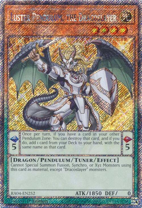 Luster Pendulum, the Dracoslayer [RA04-EN252] Platinum Secret Rare | Exor Games Bridgewater
