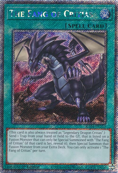 The Fang of Critias [RA04-EN255] Platinum Secret Rare | Exor Games Bridgewater