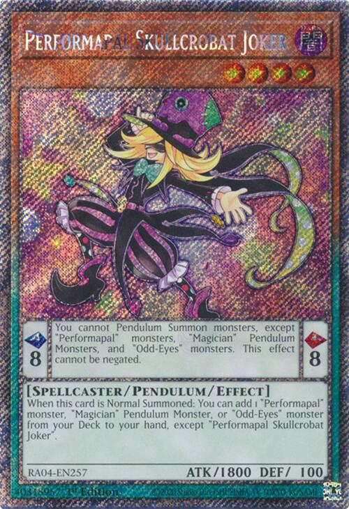 Performapal Skullcrobat Joker [RA04-EN257] Platinum Secret Rare | Exor Games Bridgewater