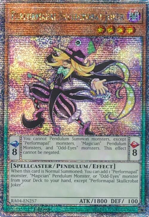 Performapal Skullcrobat Joker [RA04-EN257] Quarter Century Secret Rare | Exor Games Bridgewater