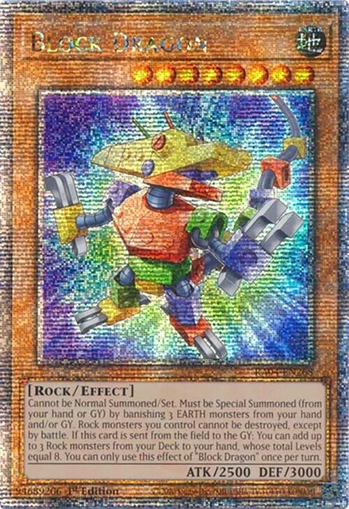 Block Dragon [RA04-EN268] Quarter Century Secret Rare | Exor Games Bridgewater