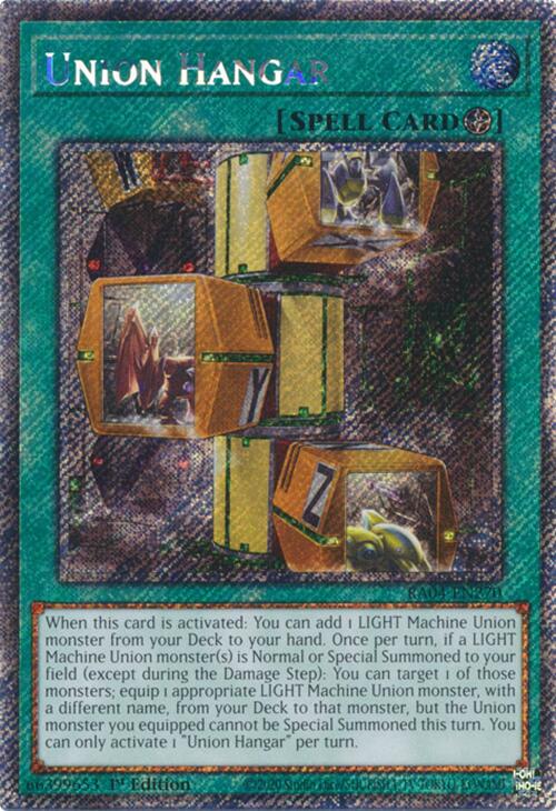 Union Hangar [RA04-EN270] Platinum Secret Rare | Exor Games Bridgewater