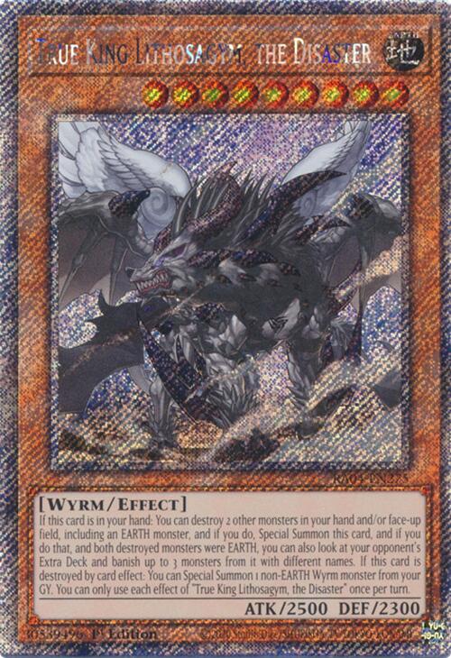 True King Lithosagym, the Disaster [RA04-EN275] Platinum Secret Rare | Exor Games Bridgewater
