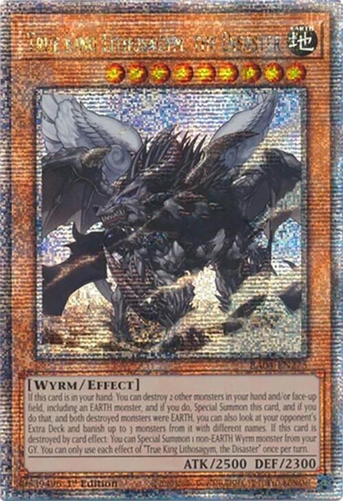 True King Lithosagym, the Disaster [RA04-EN275] Quarter Century Secret Rare | Exor Games Bridgewater
