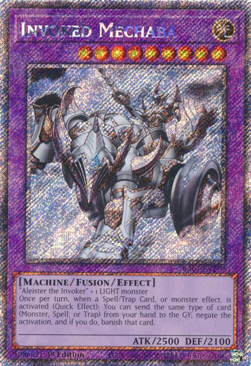 Invoked Mechaba [RA04-EN279] Platinum Secret Rare | Exor Games Bridgewater