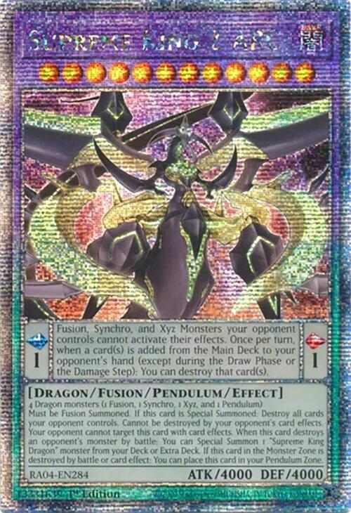 Supreme King Z-ARC [RA04-EN284] Quarter Century Secret Rare | Exor Games Bridgewater