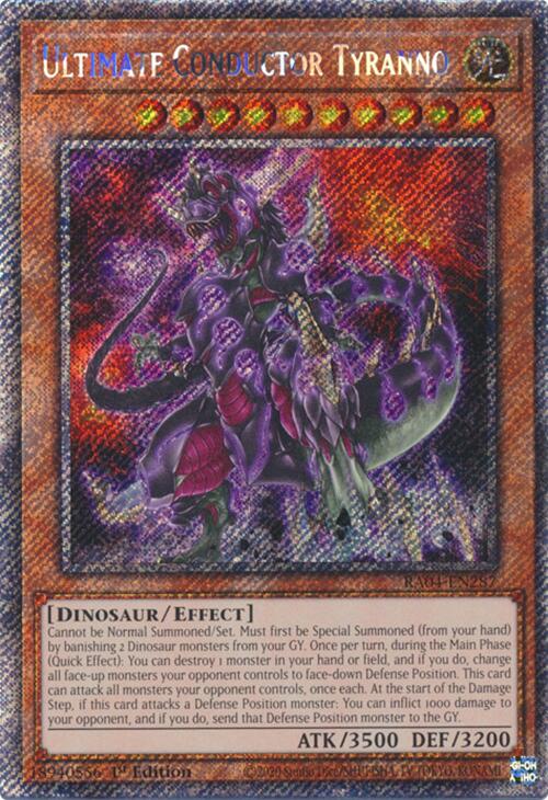 Ultimate Conductor Tyranno [RA04-EN287] Platinum Secret Rare | Exor Games Bridgewater