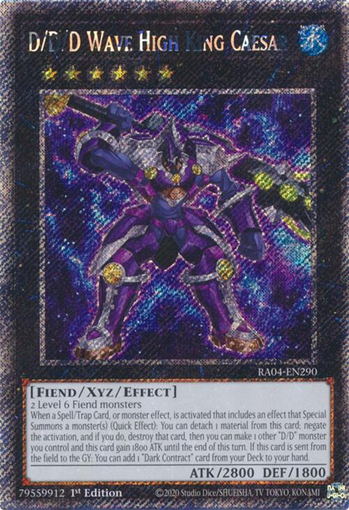 D/D/D Wave High King Caesar [RA04-EN290] Platinum Secret Rare | Exor Games Bridgewater