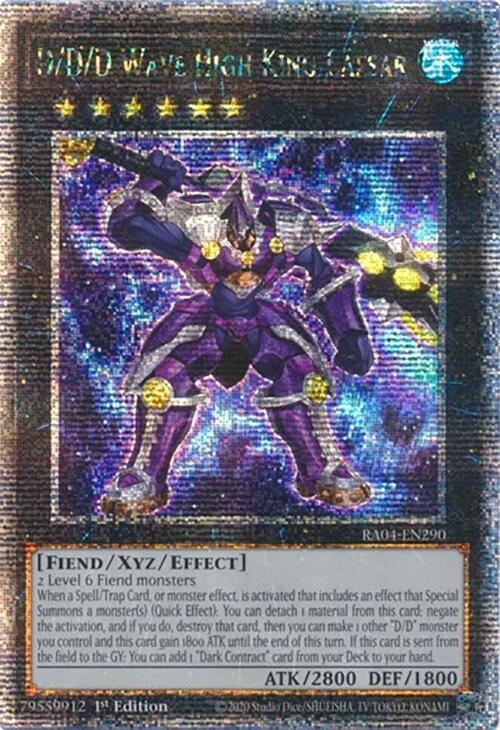 D/D/D Wave High King Caesar [RA04-EN290] Quarter Century Secret Rare | Exor Games Bridgewater