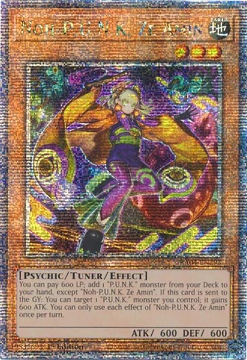 Noh-P.U.N.K. Ze Amin [RA04-EN293] Quarter Century Secret Rare | Exor Games Bridgewater