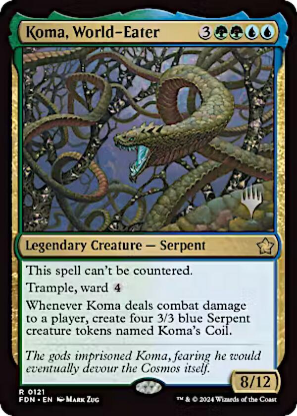 Koma, World-Eater (Promo Pack) [Aetherdrift Promos] | Exor Games Bridgewater