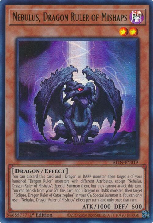 Nebulus, Dragon Ruler of Mishaps [ALIN-EN019] Ultra Rare | Exor Games Bridgewater