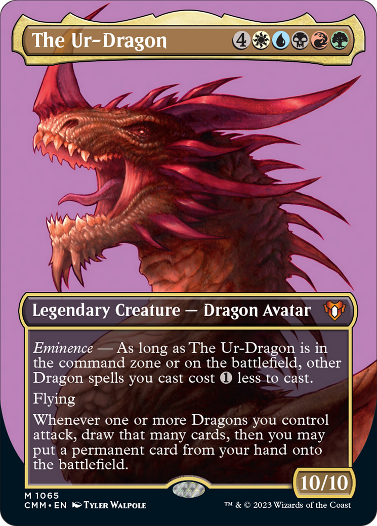 The Ur-Dragon (Borderless Textured Foil Frame Break) [Commander Masters] | Exor Games Bridgewater