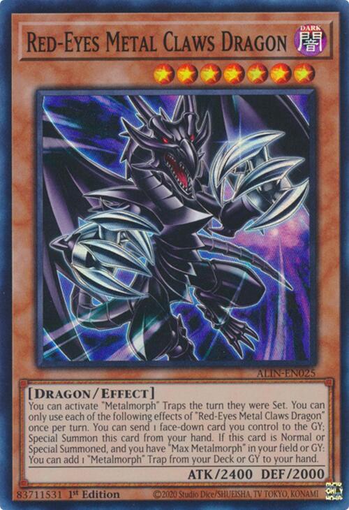 Red-Eyes Metal Claws Dragon [ALIN-EN025] Super Rare | Exor Games Bridgewater