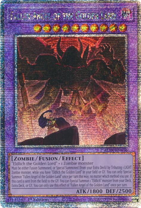 Fallen Angel of the Golden Land [ALIN-EN036] Quarter Century Secret Rare | Exor Games Bridgewater
