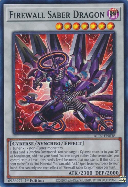 Firewall Saber Dragon [ALIN-EN038] Super Rare | Exor Games Bridgewater