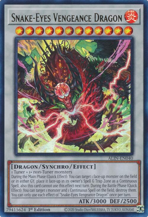 Snake-Eyes Vengeance Dragon [ALIN-EN040] Ultra Rare | Exor Games Bridgewater