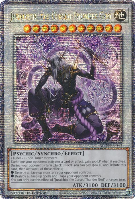 Juraishin, the Cursed Thunder God [ALIN-EN043] Quarter Century Secret Rare | Exor Games Bridgewater